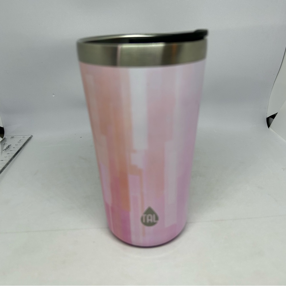 Tal‎ Pink Tumbler w/Black Lid 18oz
